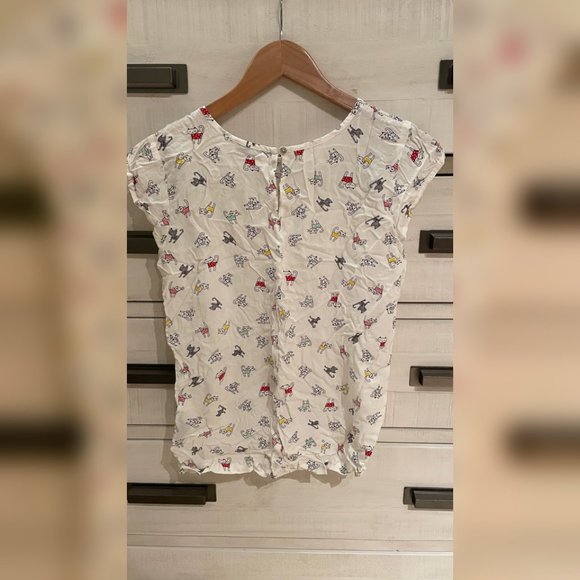 Mandee All Over Cat Print Top - Picture 3 of 4